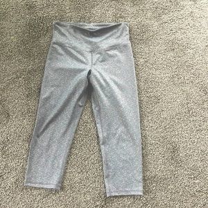 Champion Grey and White Cropped Yoga Pants, Size M